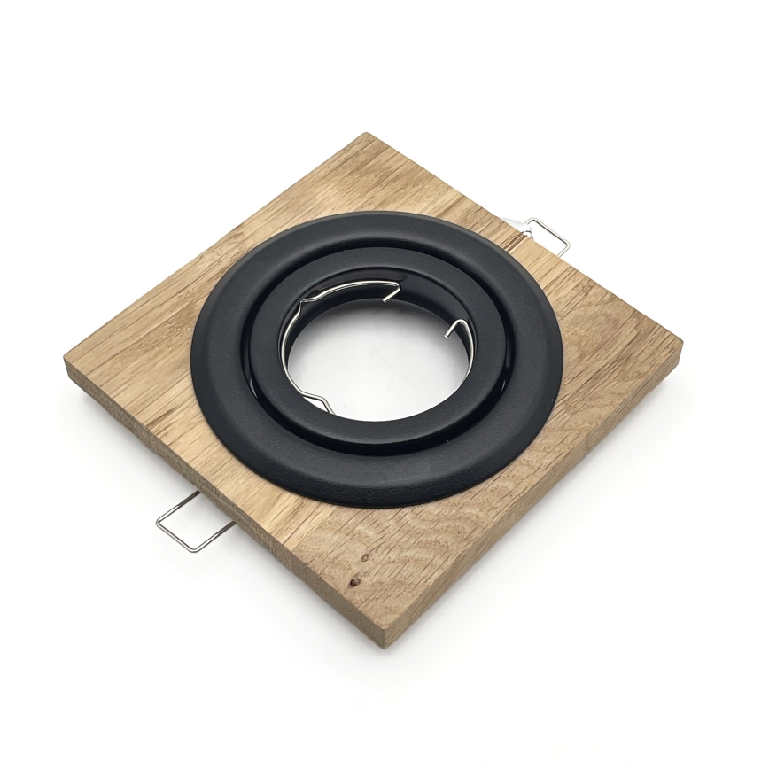 SET 3x Lampada da incasso TOBBY 1xG9/20W/230V 11,5x11,5 cm quercia/nero
