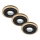 SET 3x Lampada da incasso TOBBY 1xG9/20W/230V diametro 11,5 cm quercia/nero