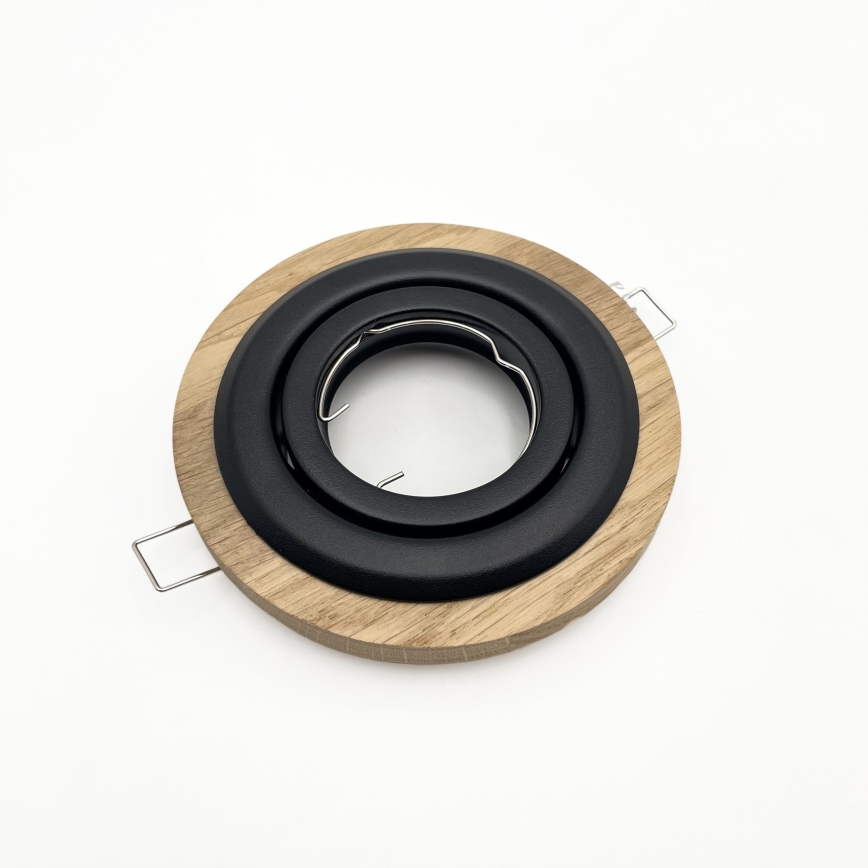 SET 3x Lampada da incasso TOBBY 1xG9/20W/230V diametro 11,5 cm quercia/nero