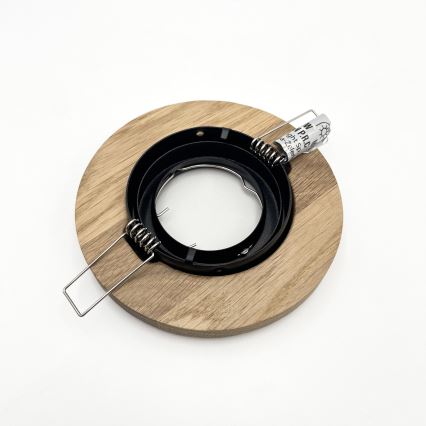 SET 3x Lampada da incasso TOBBY 1xG9/20W/230V diametro 11,5 cm quercia/nero