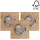 SET 3x Lampada LED da incasso VITAR 1xGU10/5W/230V CRI 90 quercia – FSC certificato