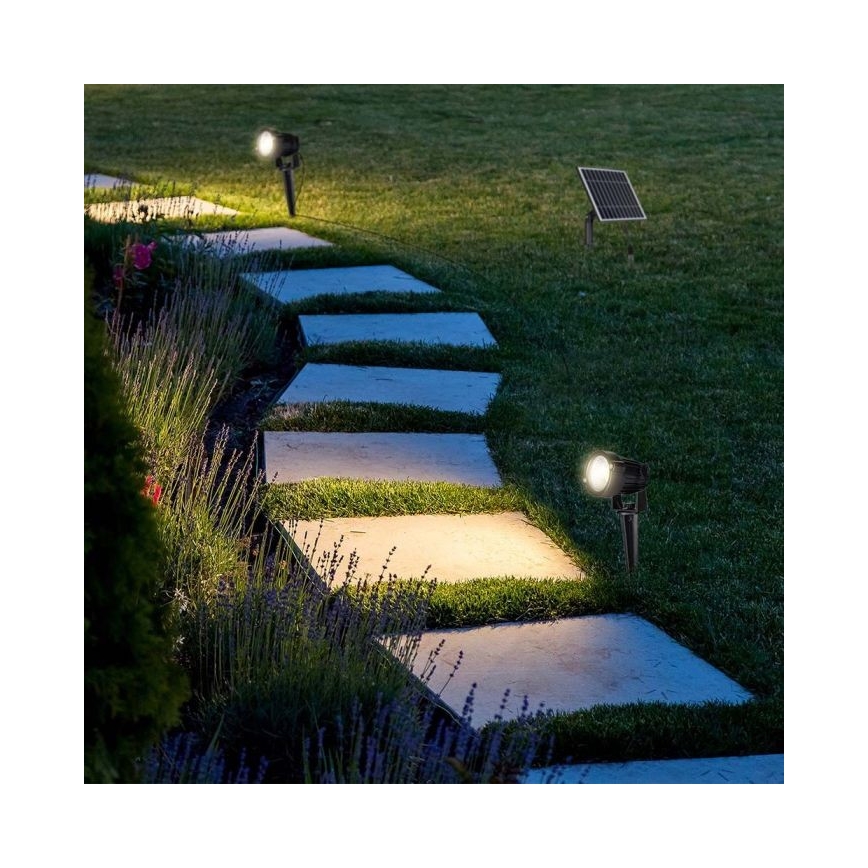 SET 3x Lampada solare LED da esterno 3xLED/1,2W/3,7V IP65 3000K
