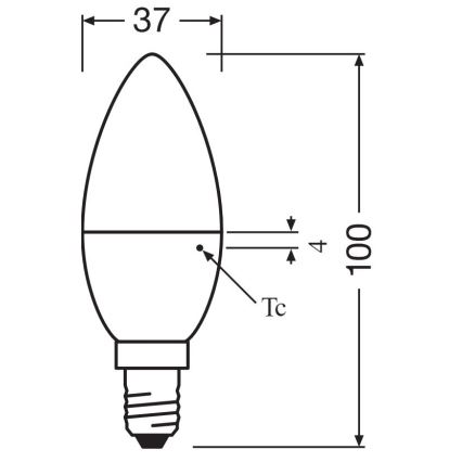 SET 3x Lampadina LED B38 E14/4,9W/230V 3000K - Osram