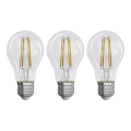 SET 3x Lampadina LED FILAMENT A60 E27/3,8W/230V 2700K Classe energetica A