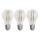 SET 3x Lampadina LED FILAMENT A60 E27/3,8W/230V 2700K Classe energetica A