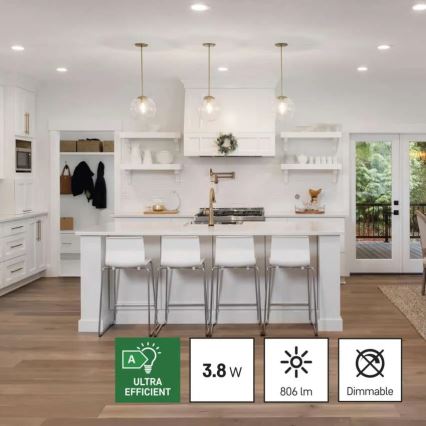 SET 3x Lampadina LED FILAMENT A60 E27/3,8W/230V 4000K Classe energetica A