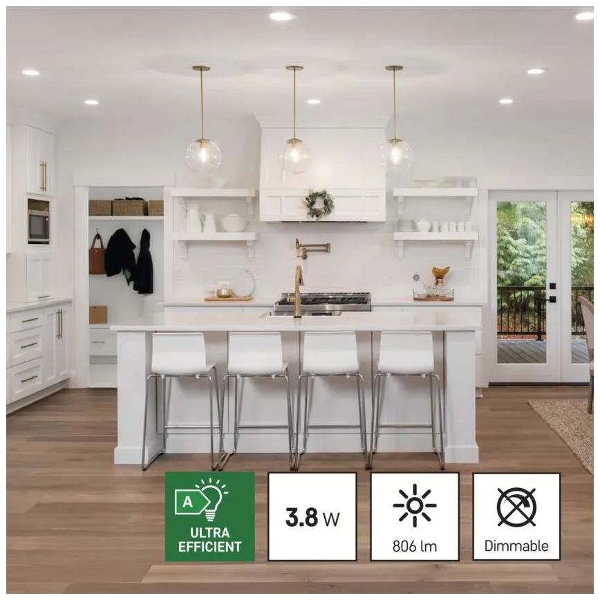 SET 3x Lampadina LED FILAMENT A60 E27/3,8W/230V 4000K Classe energetica A