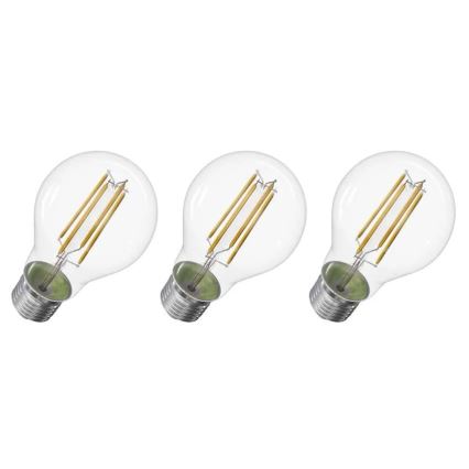 SET 3x Lampadina LED FILAMENT A60 E27/3,8W/230V 4000K Classe energetica A