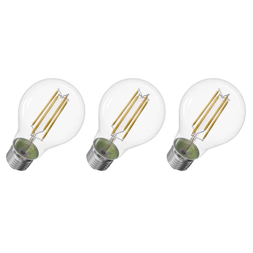 SET 3x Lampadina LED FILAMENT A60 E27/5W/230V 4000K Classe energetica A