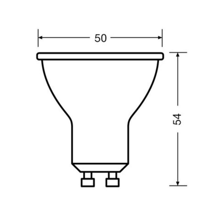 SET 3x Lampadina LED PAR16 GU10/4,5W/230V 2700K - Osram