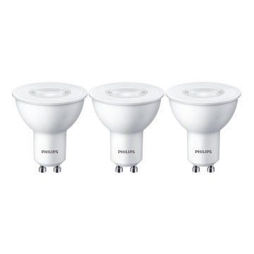 SET 3x Lampadina LED Philips GU10/4,7W/230V 2700K
