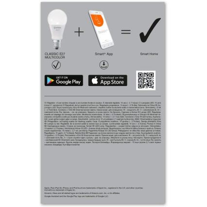 SET 3x Lampadina LED RGB dimmerabile SMART+ E27/9W/230V 2700K-6500K Wi-Fi - Ledvance