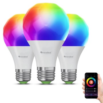 SET 3x Lampadina LED RGBW dimmerabile ESSENTIALS A60 E27/8,5W/230V CRI 90 2700-6500K Wi-Fi - Nanoleaf