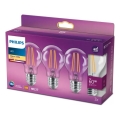 SET 3x Lampadina LED VINTAGE Philips A60 E27/7W/230V 2700K