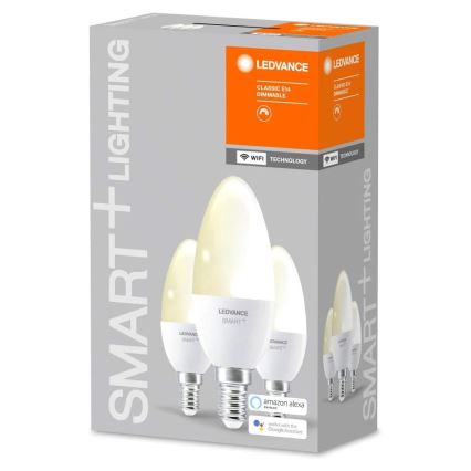 SET 3x LED-Dimmbirne SMART+ E14/5W/230V 2700K Wi-Fi - Ledvance
