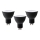 SET 3x LED-Lampe ECOLINE GU10/6W/230V 4000K schwarz - Brilagi