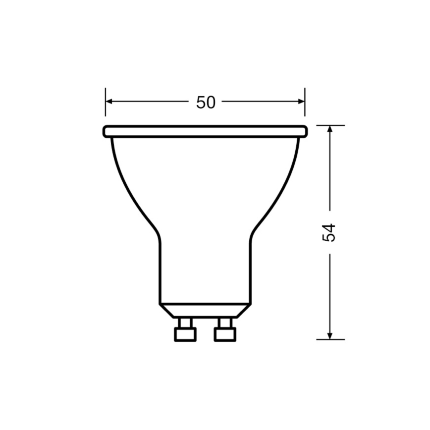 SET 3x LED-Leuchtmittel PAR16 GU10/4,5W/230V 6500K 36° - Osram