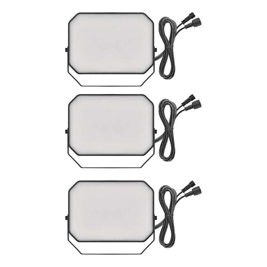 SET 3x LED RGBIC Proiettore da esterno dimmerabile LED/14W/230V 3000-6500K IP65 Wi-Fi Tuya