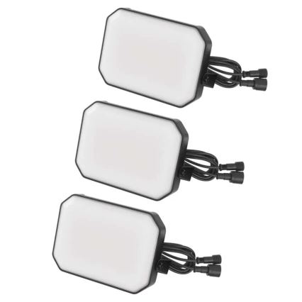 SET 3x LED RGBIC Proiettore da esterno dimmerabile LED/14W/230V 3000-6500K IP65 Wi-Fi Tuya