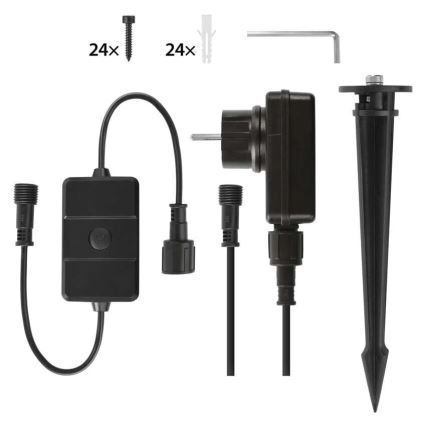 SET 3x LED RGBIC Proiettore da esterno dimmerabile LED/14W/230V 3000-6500K IP65 Wi-Fi Tuya
