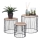 SET 3x Portafiori diametro 19/23/28 cm nero/beige