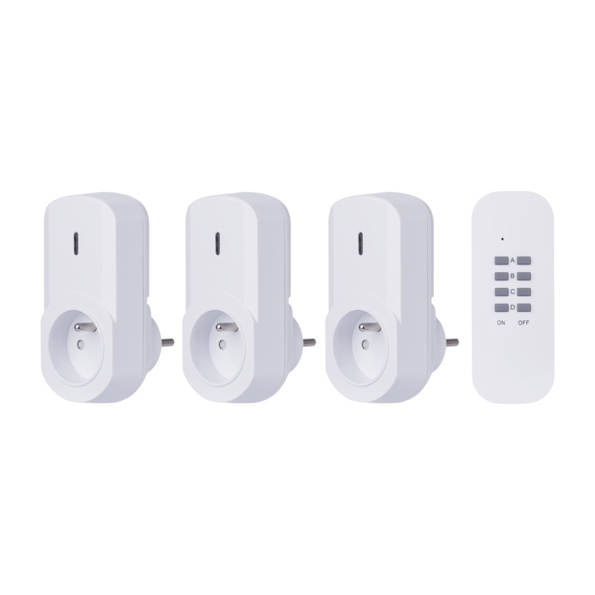 SET 3x Prese telecomandate 230V + 1x CR2032