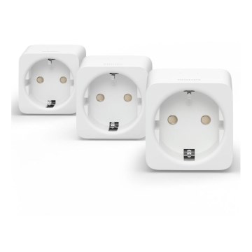 SET 3x Smart-Steckdose Philips Hue Smart Stecker EU SCHUKO
