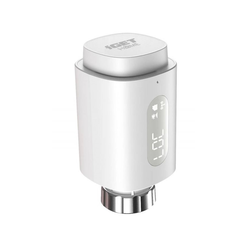 SET 3x Smart-Thermostatkopf mit LED-Anzeige 2xAA/3V Zigbee