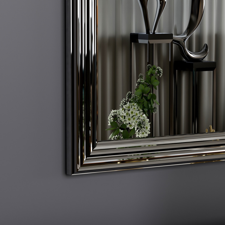 SET 3x Specchio da parete OTTO 40x40 cm argento