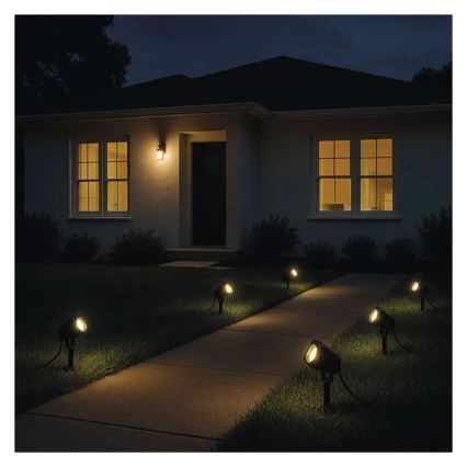 SET 4x LED RGBIC Dimmbare Outdoor-Leuchte LED/7W/230V 3000-6500K IP65 Wi-Fi Tuya