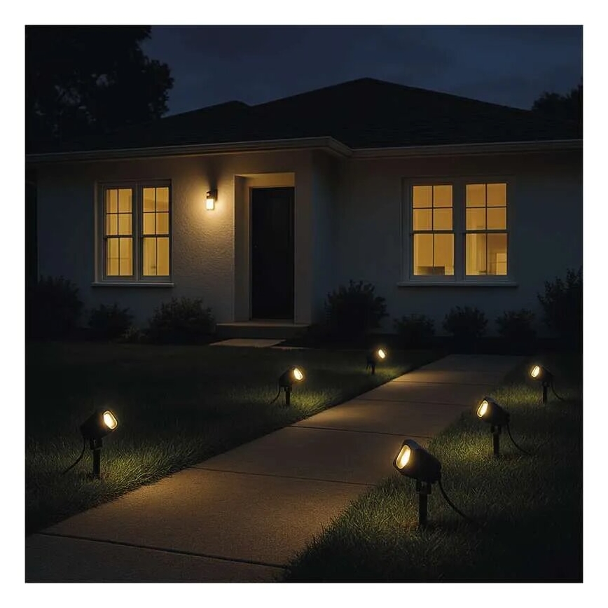 SET 4x LED RGBIC Dimmbare Outdoor-Leuchte LED/7W/230V 3000-6500K IP65 Wi-Fi Tuya