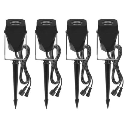 SET 4x LED RGBIC Dimmbare Outdoor-Leuchte LED/7W/230V 3000-6500K IP65 Wi-Fi Tuya