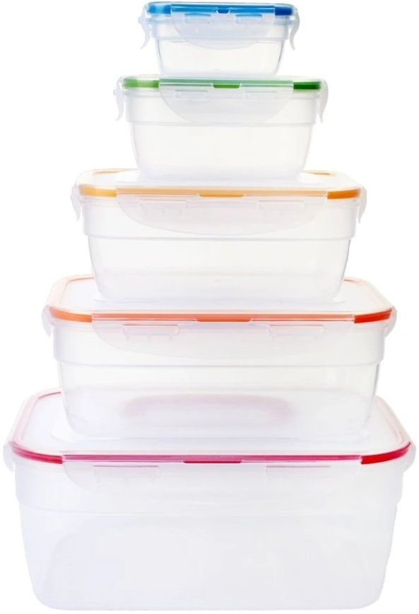 SET 5x Contenitore per alimenti LOCK