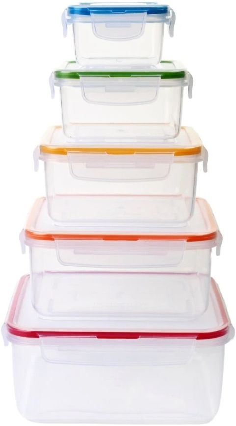 SET 5x Contenitore per alimenti LOCK