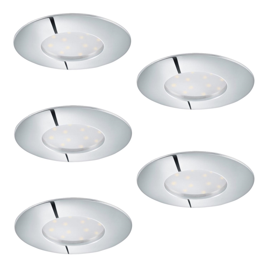 SET 5x Lampada da incasso LED dimmerabile 1xLED/4,5W/230V cromo lucido