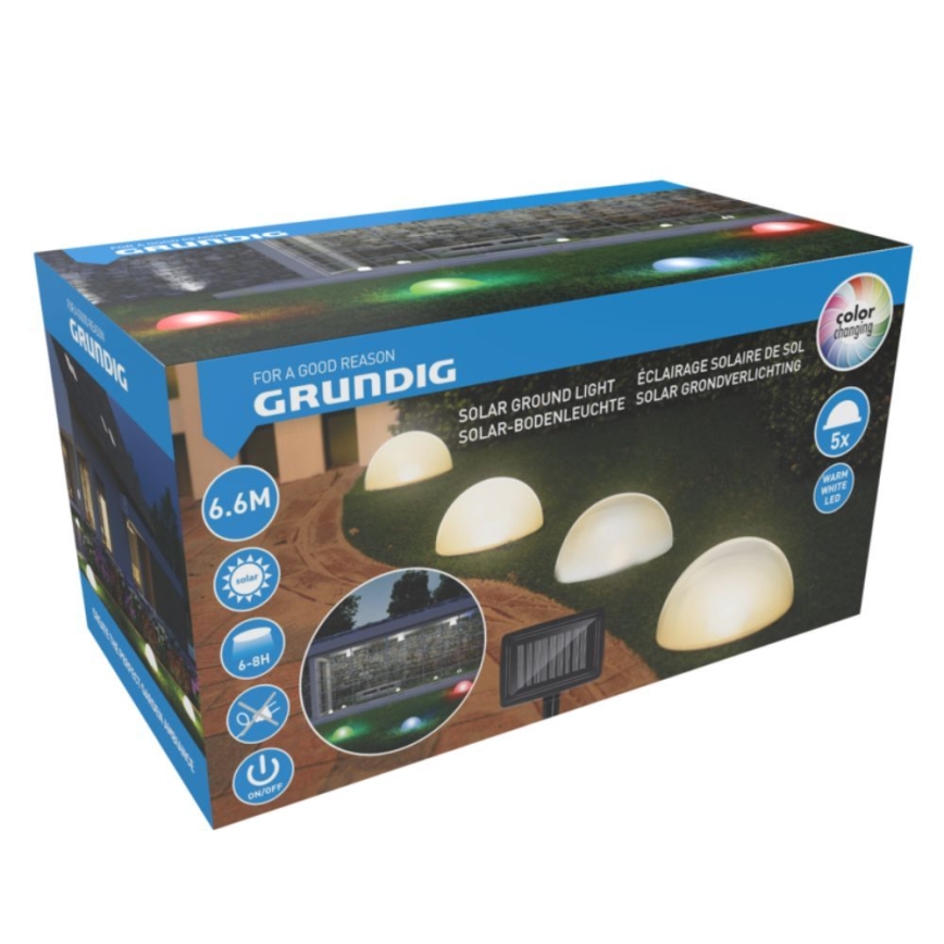 SET 5x Lampada LED solare LED/1,2V multicolore
