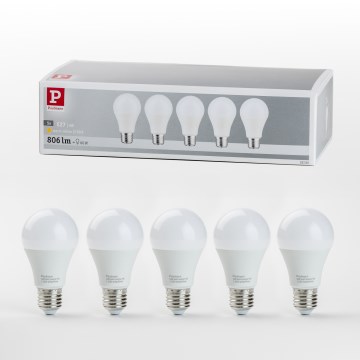 SET 5x Lampadina LED A60 E27/9W/230V 2700K - Paulmann 28780