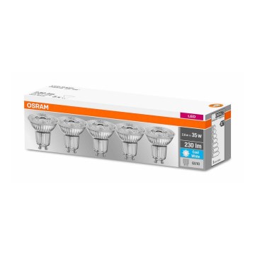 SET 5x LED Glühbirne GU10/2,6W/230V 4000K - Osram