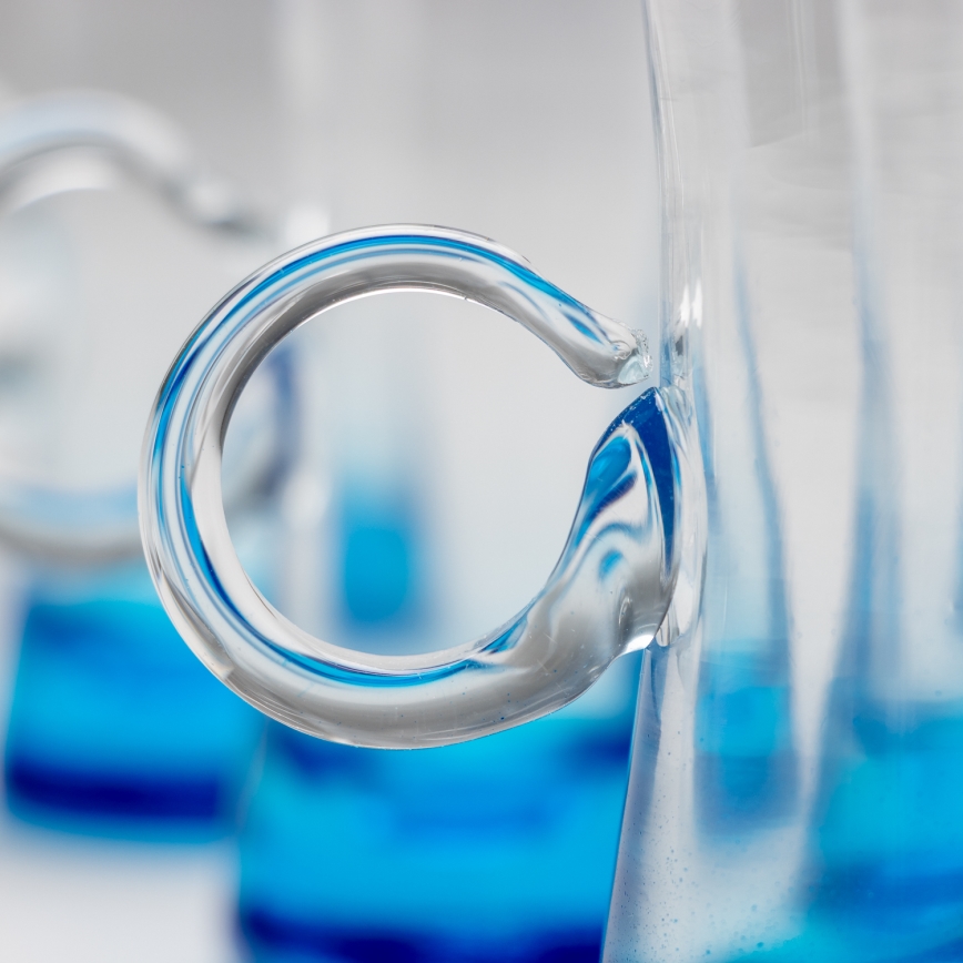 Set 6x Bicchiere da liquore con manico blu