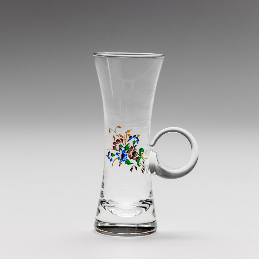 Set 6x Bicchiere da liquore con manico limpido con motivo a bouquet no 2