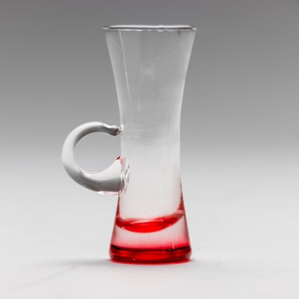 Set 6x Bicchiere da liquore con manico rosso