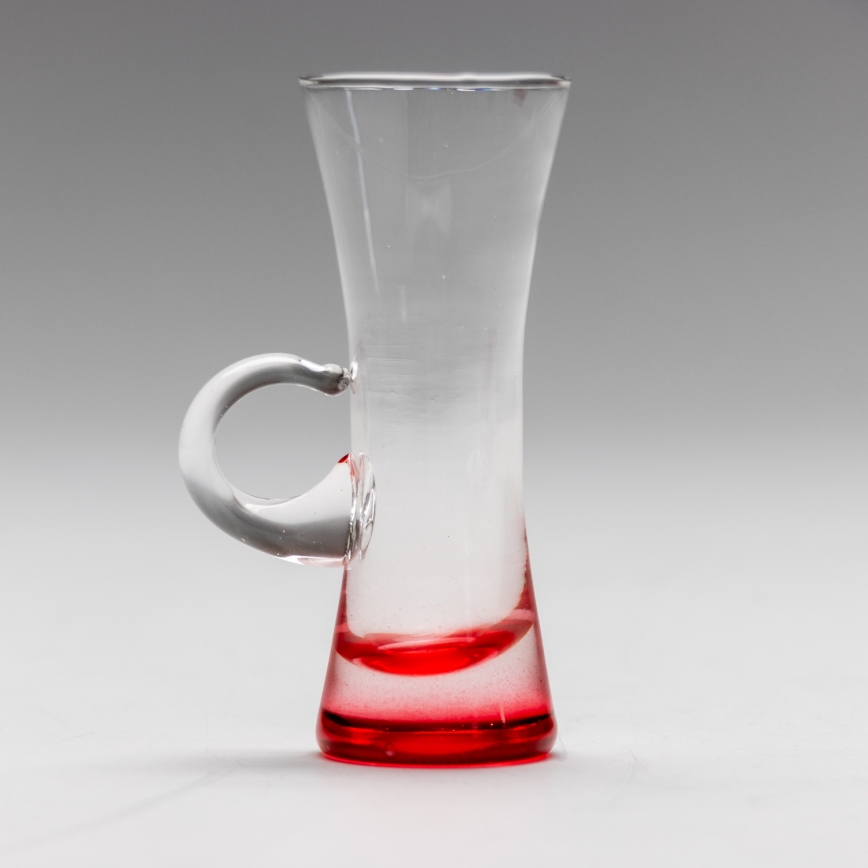 Set 6x Bicchiere da liquore con manico rosso