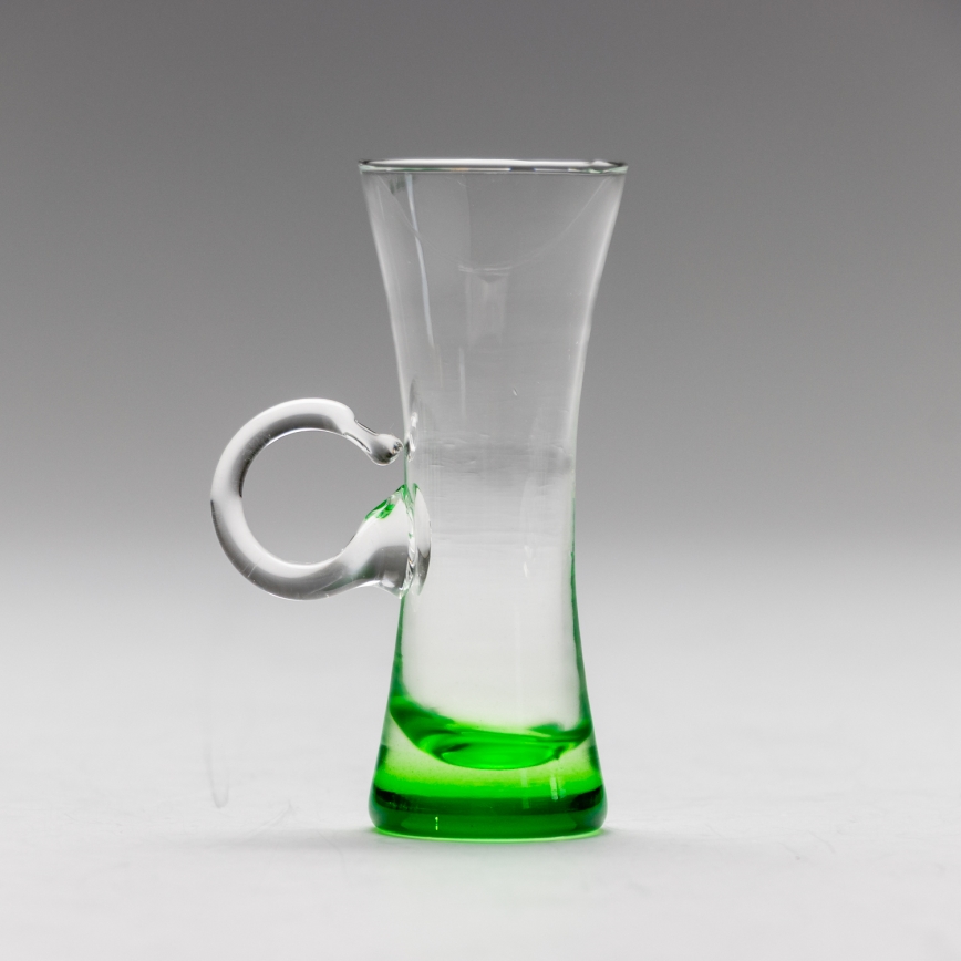 Set 6x Bicchiere da liquore con manico verde