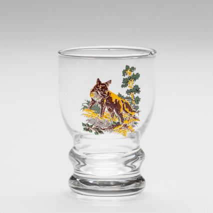 Set 6x bicchiere da liquore limpido - motivo di caccia