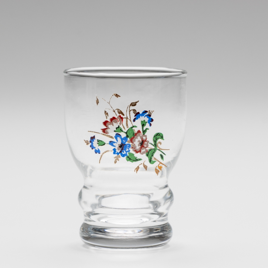 Set 6x bicchiere da liquore limpido - motivo floreale n.5