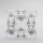 Set 6x bicchiere da liquore limpido - motivo floreale no 4