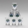 Set 6x bicchiere da liquore limpido - prugna
