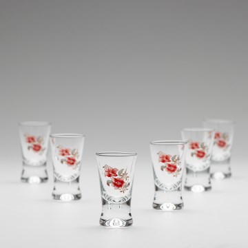 Set 6x bicchiere per shot limpido con motivo a bouquet no 2