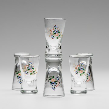 Set 6x bicchiere per shot limpido con motivo a bouquet no 3