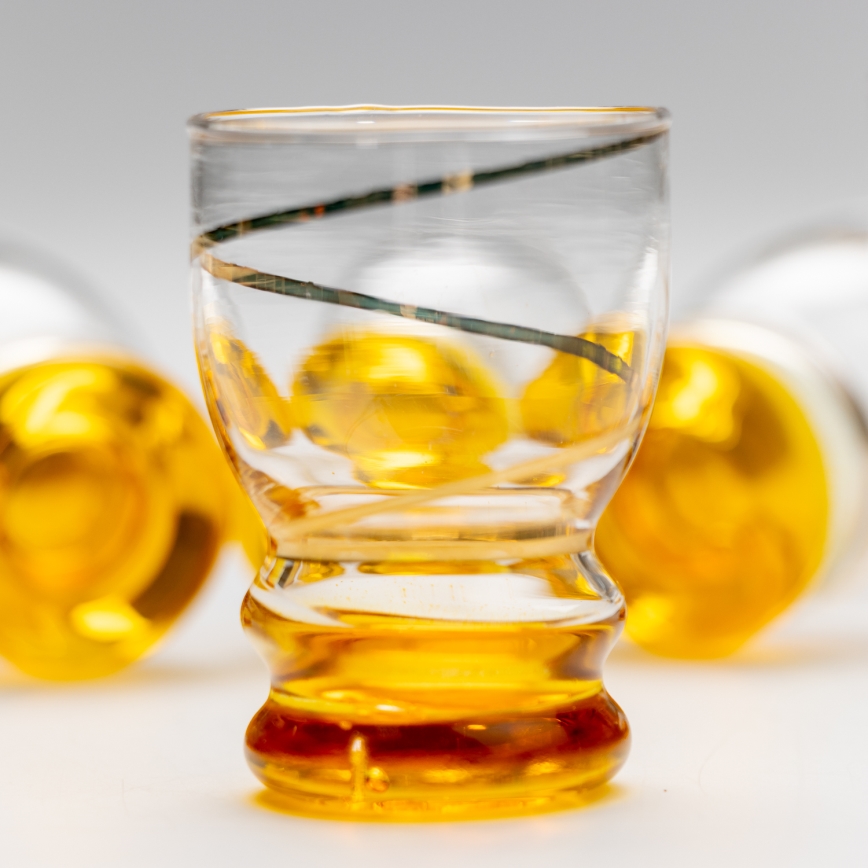 Set 6x bicchiere per shot limpido giallo